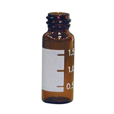 Chromatography Research Supplies 1.8 mL Amber Screw Graduated Vial Std. Mouth (100/pk)